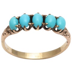 Victorian Five-Stone Turquoise Ring