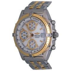 Used Breitling Yellow Gold Stainless Steel Chronomat Chronograph Automatic Wristwatch