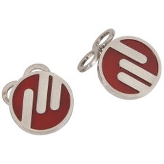 Cufflinks, Platinum, Jasper