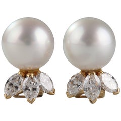 Pearl and Diamonds Earrings