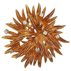 Stunning Rare Vintage Estate Diamond Tiffany & Co. 18 Karat Gold Pin / Brooch