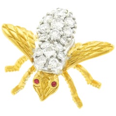 Herbert Rosenthal Diamond-Set Gold Bee Pin