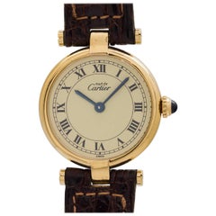 Cartier Vermeil Vendome Tank quartz wristwatch, circa 1990s
