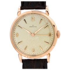 Vintage Zenith Rose Gold Dress Model manual Wristwatch, circa 1940s
