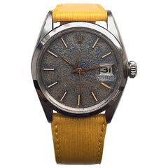 Rolex Stainless Steel Tropical Dial Oyster Perpetual Date Automatic Wristwatch