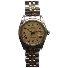 Rolex Two-Tone Oyster Perpetual Datejust Buckley Dial Wristwatch, 1960s