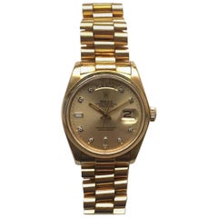 Rolex 18K Yellow Gold Oyster Perpetual Day-Date Presidential Watch