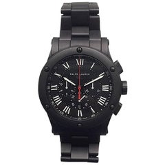 Ralph Lauren Sporting Chronograph Black Matte Ceramic Men's Watch