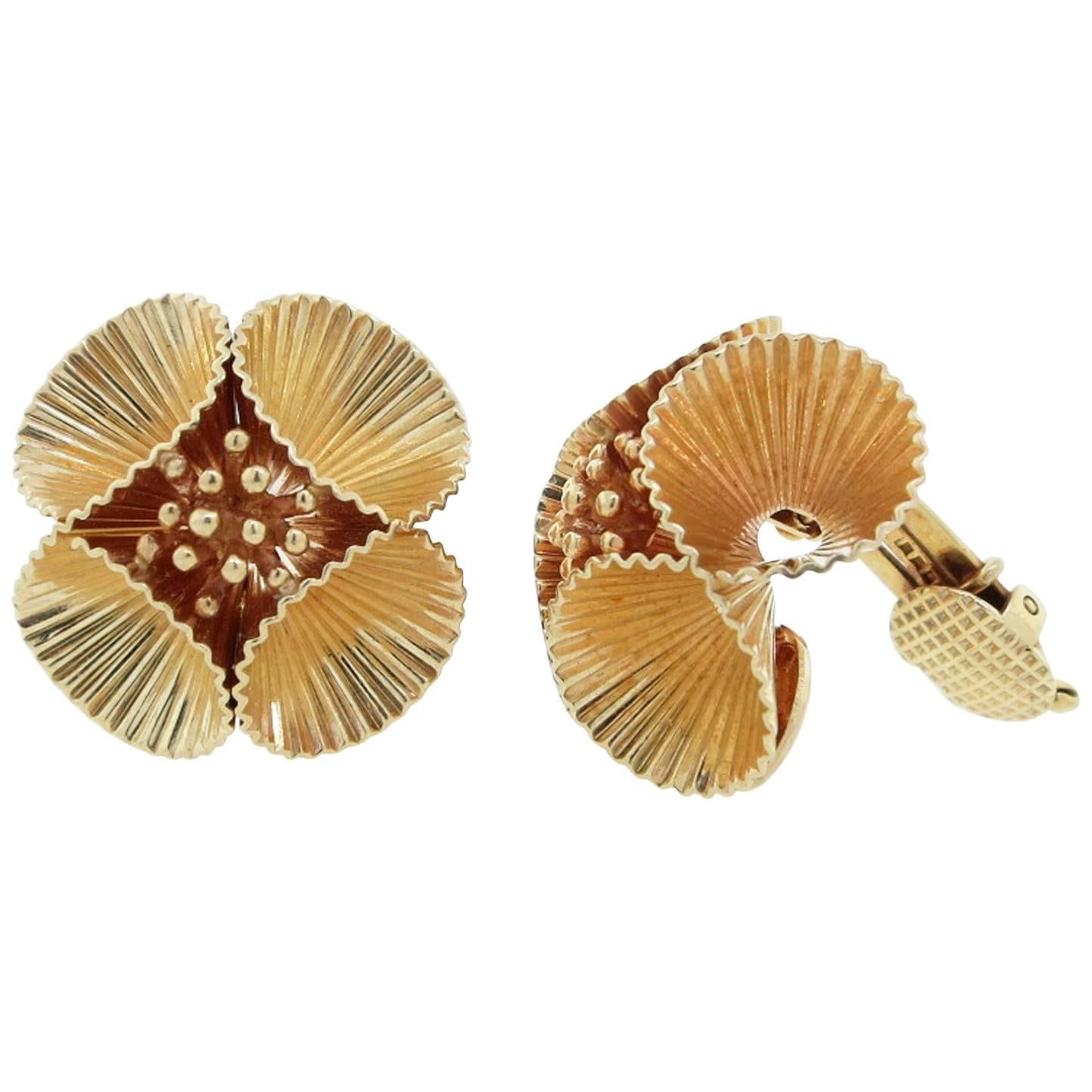 Cartier Midcentury Clip Back Earrings For Sale