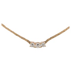 Three-Stone Diamond Necklace
