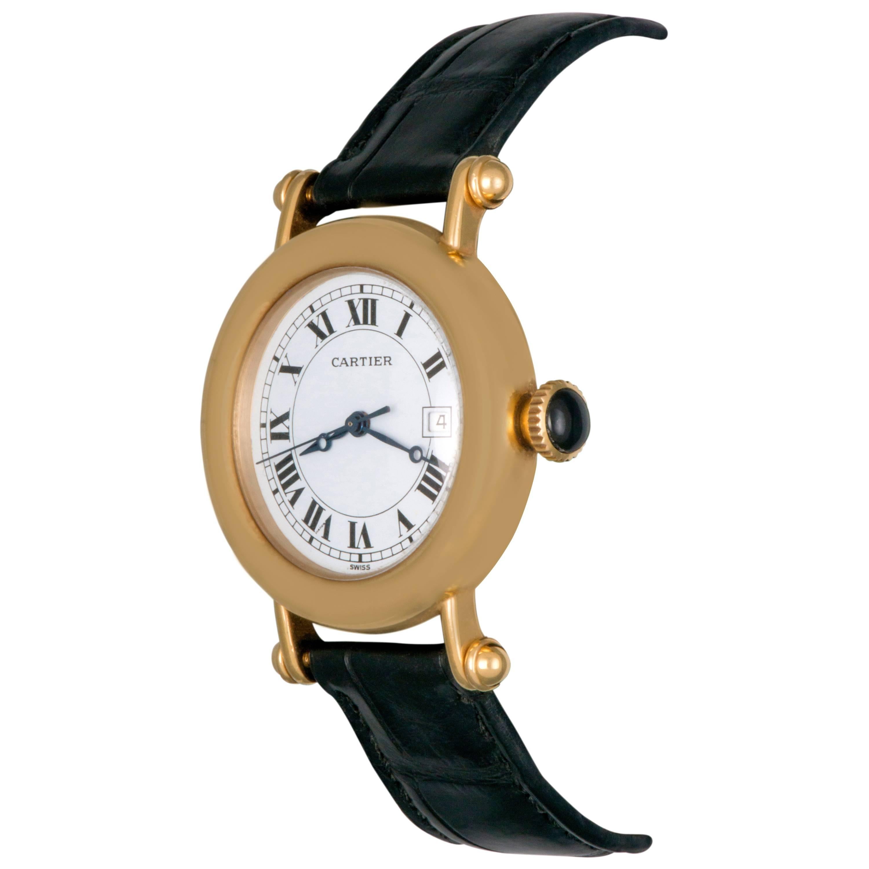 Cartier Yellow Gold Midsize Diablo Quartz Wristwatch