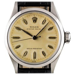 Rolex Stainless Steel Oyster Royal Shock Resisting Manual Wind Wristwatch