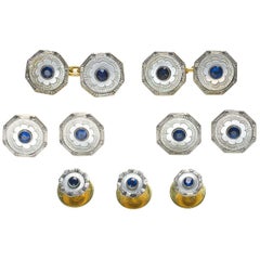 Antique Sapphire and Mother-of-Pearl Dress-Set