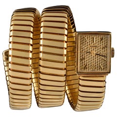 Retro Bulgari Ladies Yellow Gold Serpenti Tubogas Wristwatch, circa 1970