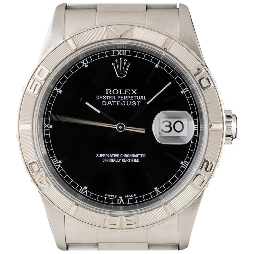 Rolex Datejust Turn-o-graph Gents Steel Black Dial 16264