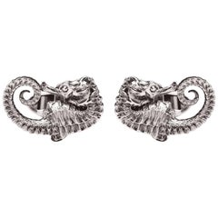 Seahorse Sterling Silver Cufflinks