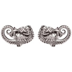 Seahorse Sterling Silver Cufflinks