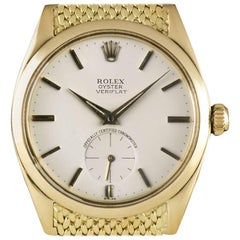 Rolex Oyster Veriflat Precision Vintage Gents Gold Silver Dial Manual Wind Watch