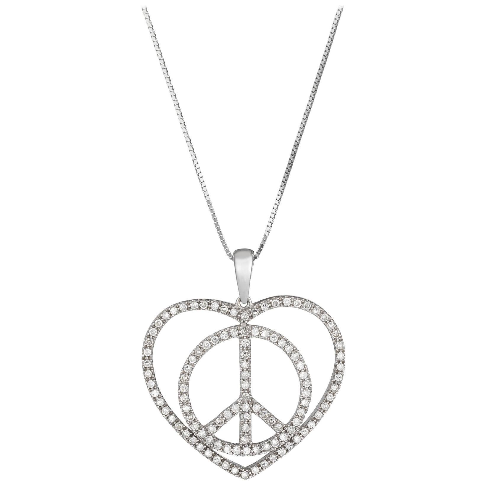 Love and Peace Diamond Necklace