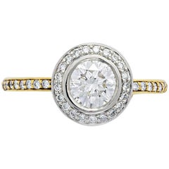 Ritani Micropave Bezel Set Diamond Ring