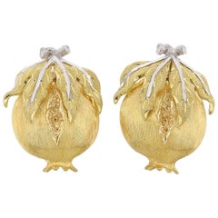 Buccellati Gold Pomegranate Earrings