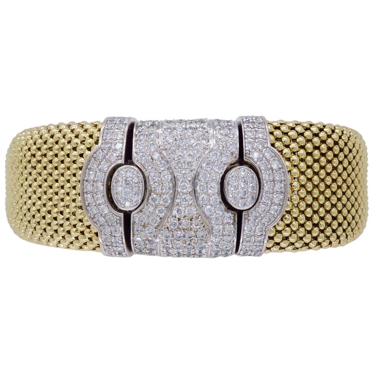 Diamond Mesh Bracelet with Extender at 1stDibs tennis bracelet