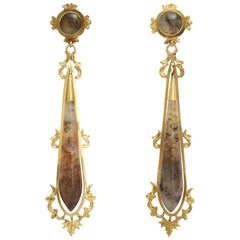 Victorian Agate Drop Earrings