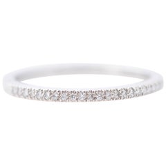 Tiffany and Co. 0.20 Carat Diamond Platinum Band Ring