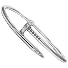 Cartier "Juste un Clou" Nagel-Armreif aus Weißgold und Diamanten