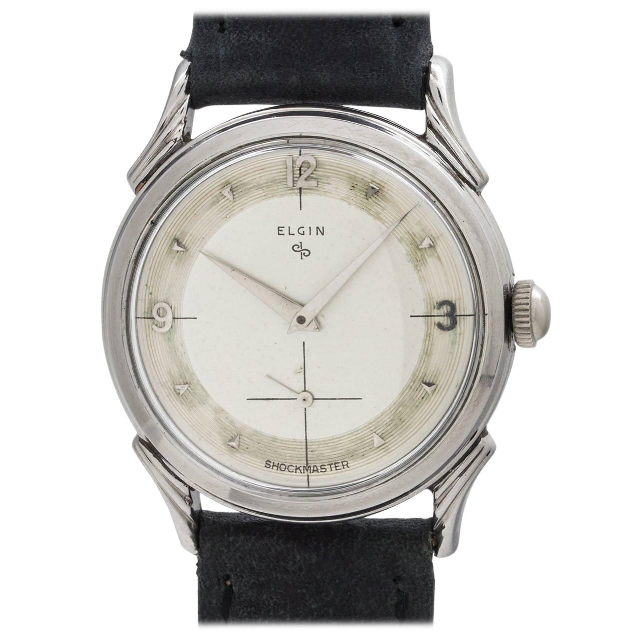 Lord Elgin Stainless Steel “LP” Dress Manual Wristwatch, circa 1950s