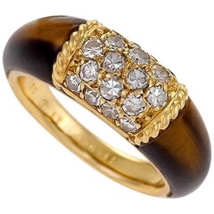 Van Cleef & Arpels Diamond and Tiger Eye 'Philippine' Ring