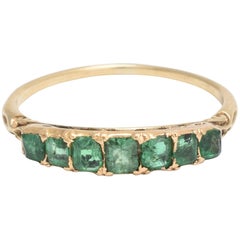 Antique Victorian Seven-Emerald Ring