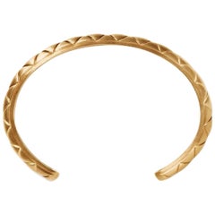 Gold White Diamond Bangle Bracelet