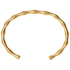 Solid Gold Bamboo Bracelet