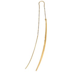 Gold Bamboo Earring