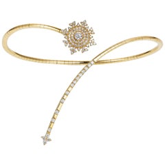 Nadine Aysoy Petite Tsarina 18 Karat Yellow Gold and Diamond Bracelet