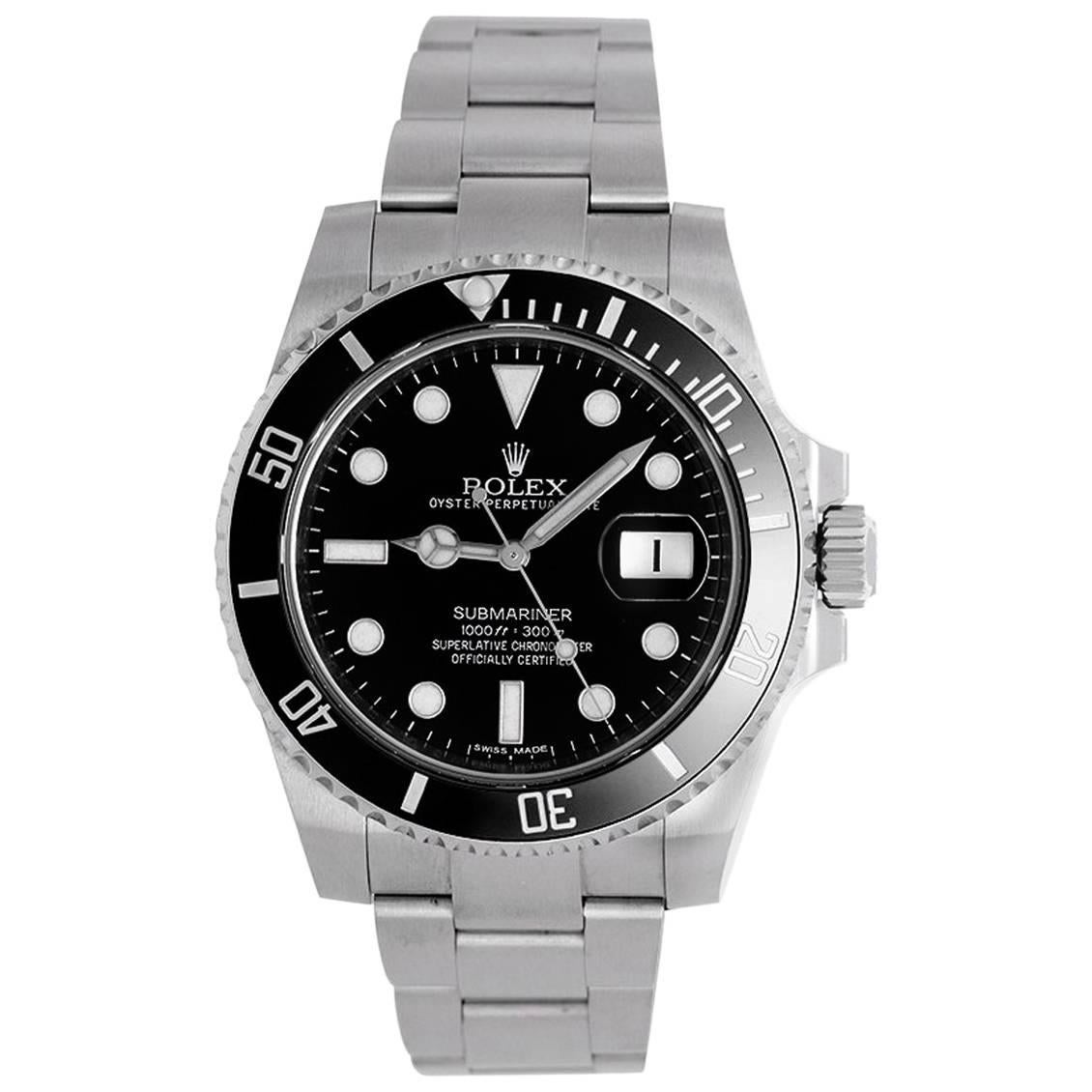Rolex Stainless Steel Submariner Diver's Automatic Wristwatch Ref 116610