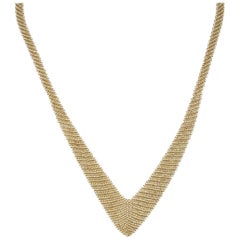 Sterling Silver Mesh Necklace- Gold Overlay – Forever Today by Jilco