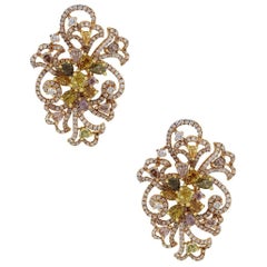 EGL Certified Fancy Colored Diamond Earrings