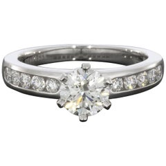 Tiffany & Co. 1.18 Carat Platinum Round Diamond Engagement Ring