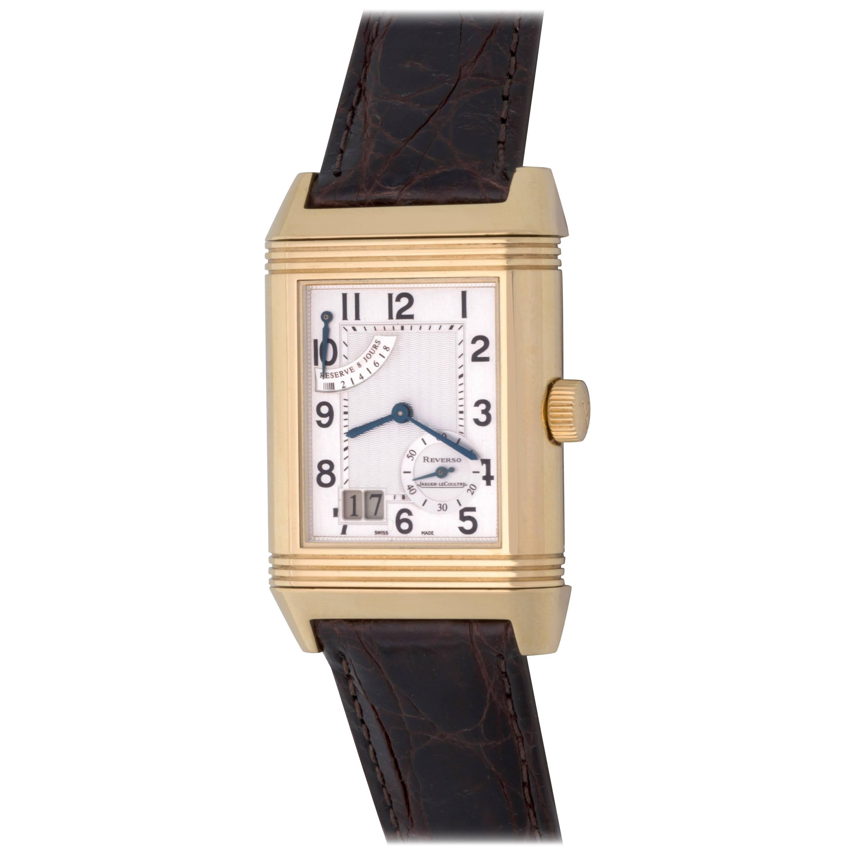 Jaeger-LeCoultre Yellow Gold Reverso Manual Wind Wristwatch 
