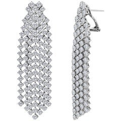 18 Karat White Gold Diamond Chandelier Earrings