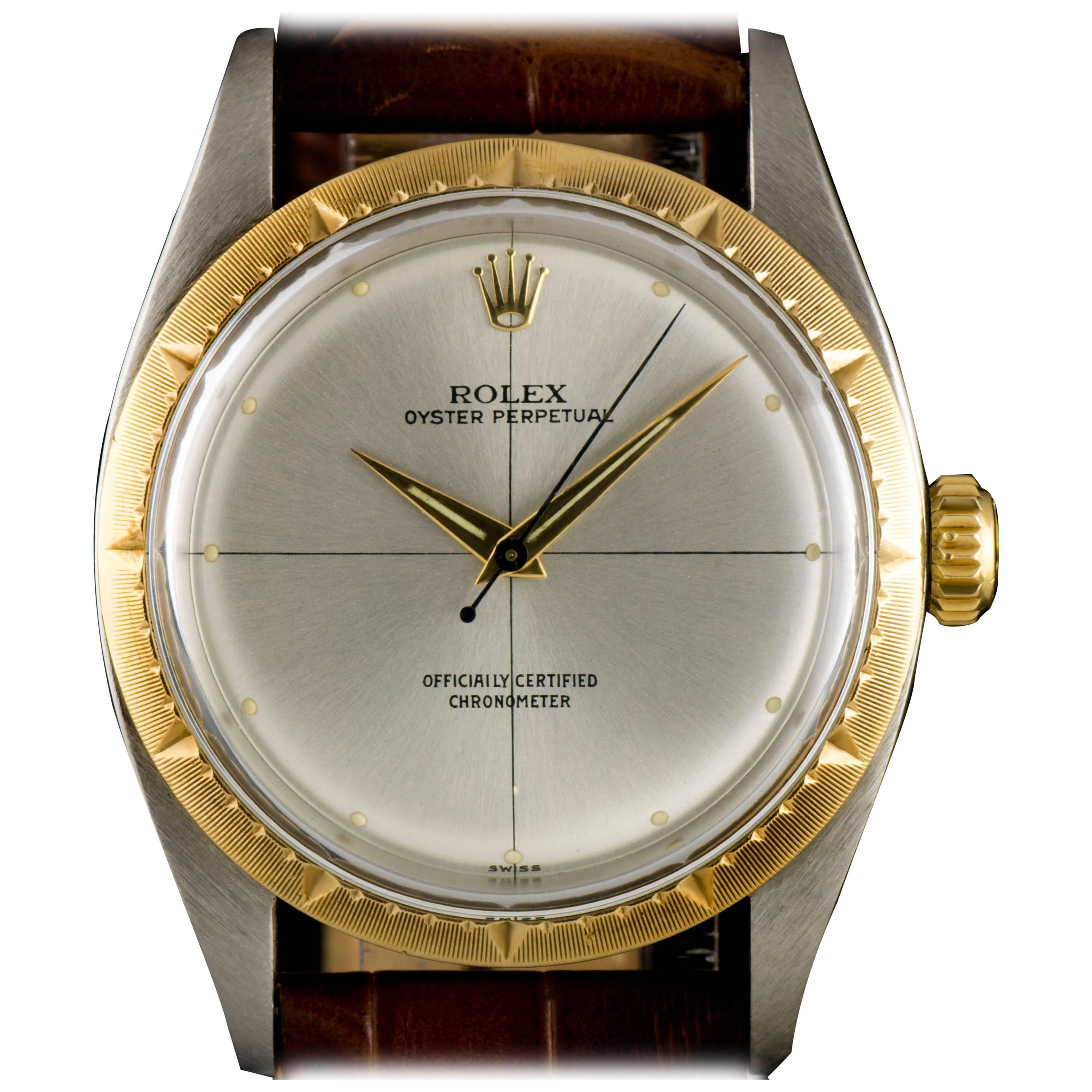 Rolex Zephyr Oyster Perpetual Vintage Steel and Gold Quadrant 6582  Automatic Watch at 1stDibs | rolex zephyr history, rolex 6582, rolex zephyr  6582
