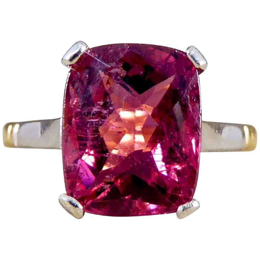 Pink Tourmaline 22 Carat Gold Ring, circa 1930s