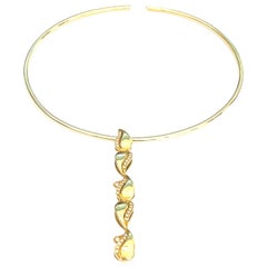 Chocker with Pendent in 18 Kt Gold and White Diamond