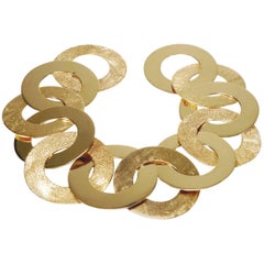 18 Karat Gold Circular Link Bracelet