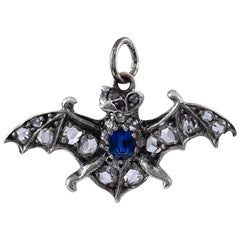 Bat Platinum Gemset Charm