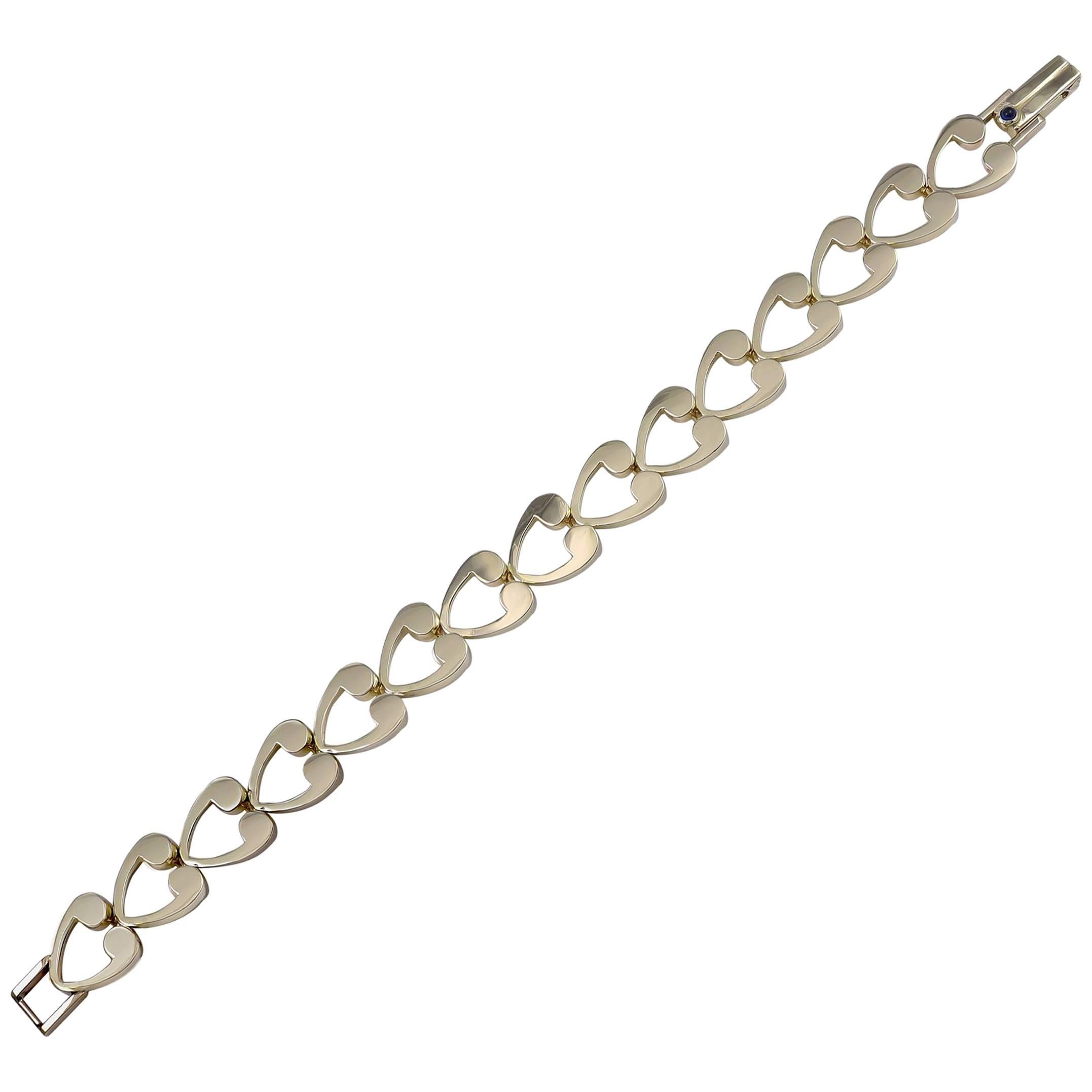 Gold Tiffany & Co. Heart Link Bracelet