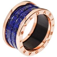 Bulgari Bvlgari B.Zero1 Ring 18 Karat Rose Gold and Lapis Lazuli