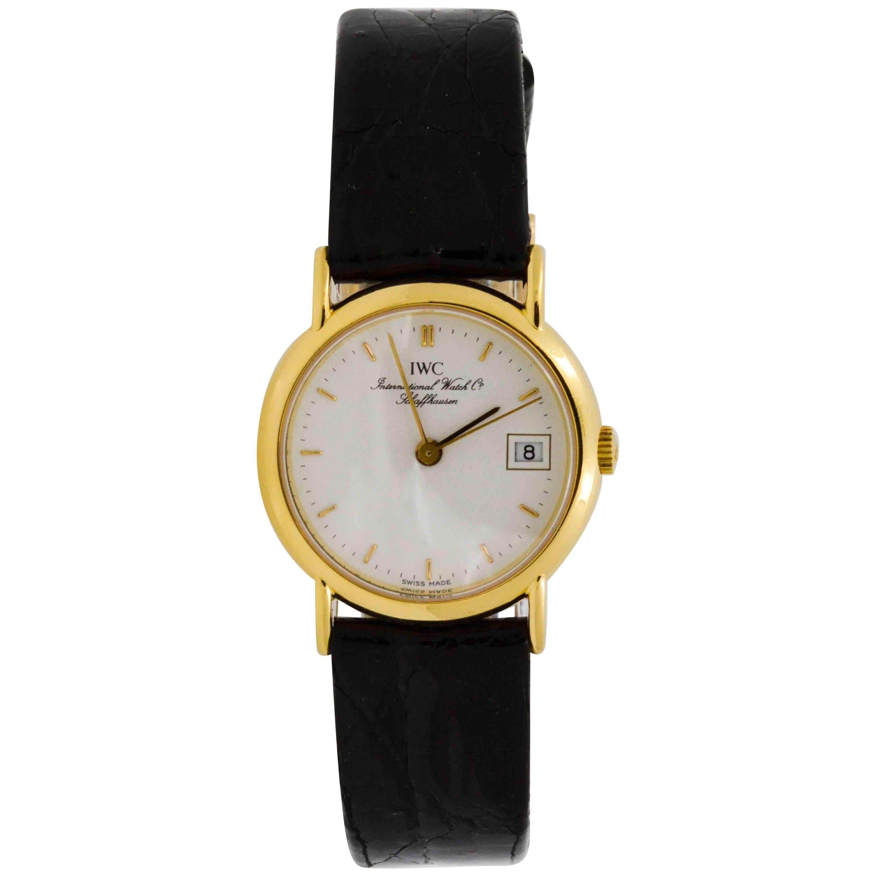 IWC Schaffhausen Ladies yellow gold quartz Wristwatch